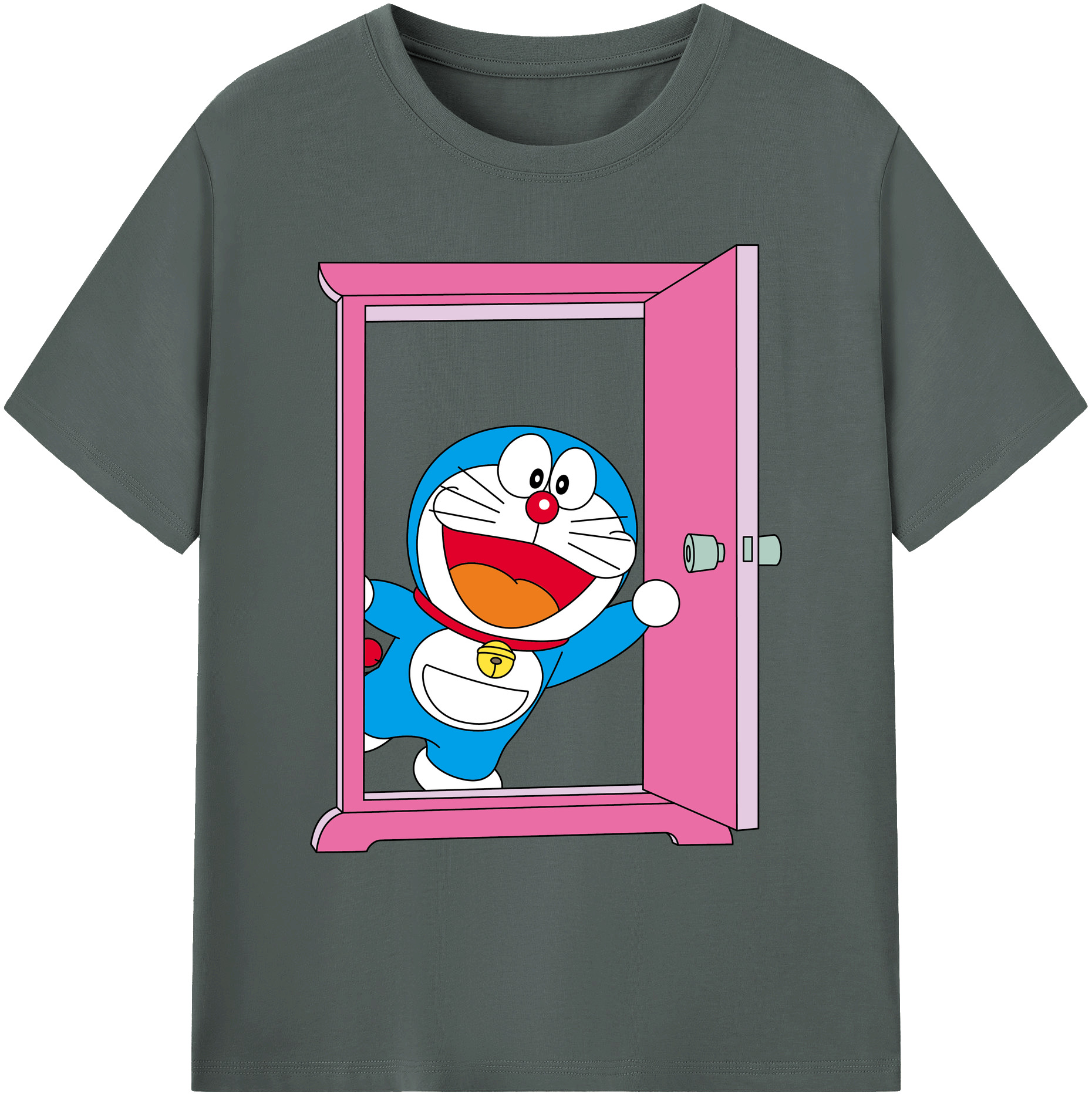 （画像用） ドラえもん Doraemon 綿100％ メンズ半袖Tシャツ｜肌触りやわらか＆通気性